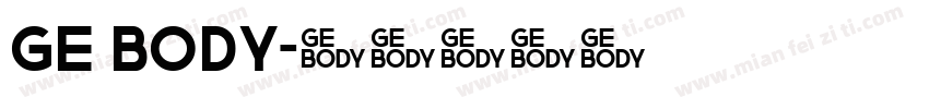Ge Body字体转换